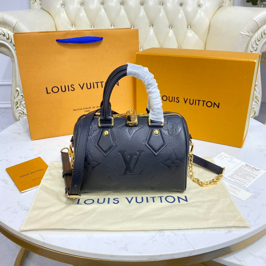 LV M58953 Louis Vuitton Speedy Bandouliere 20 Bag Black