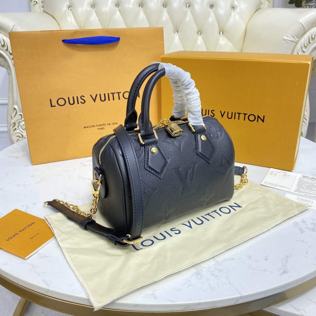 LV M58953 Louis Vuitton Speedy Bandouliere 20 Bag Black