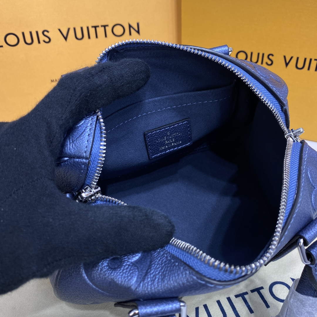 LV M58953 Louis Vuitton Speedy Bandouliere 20 Bag Blue