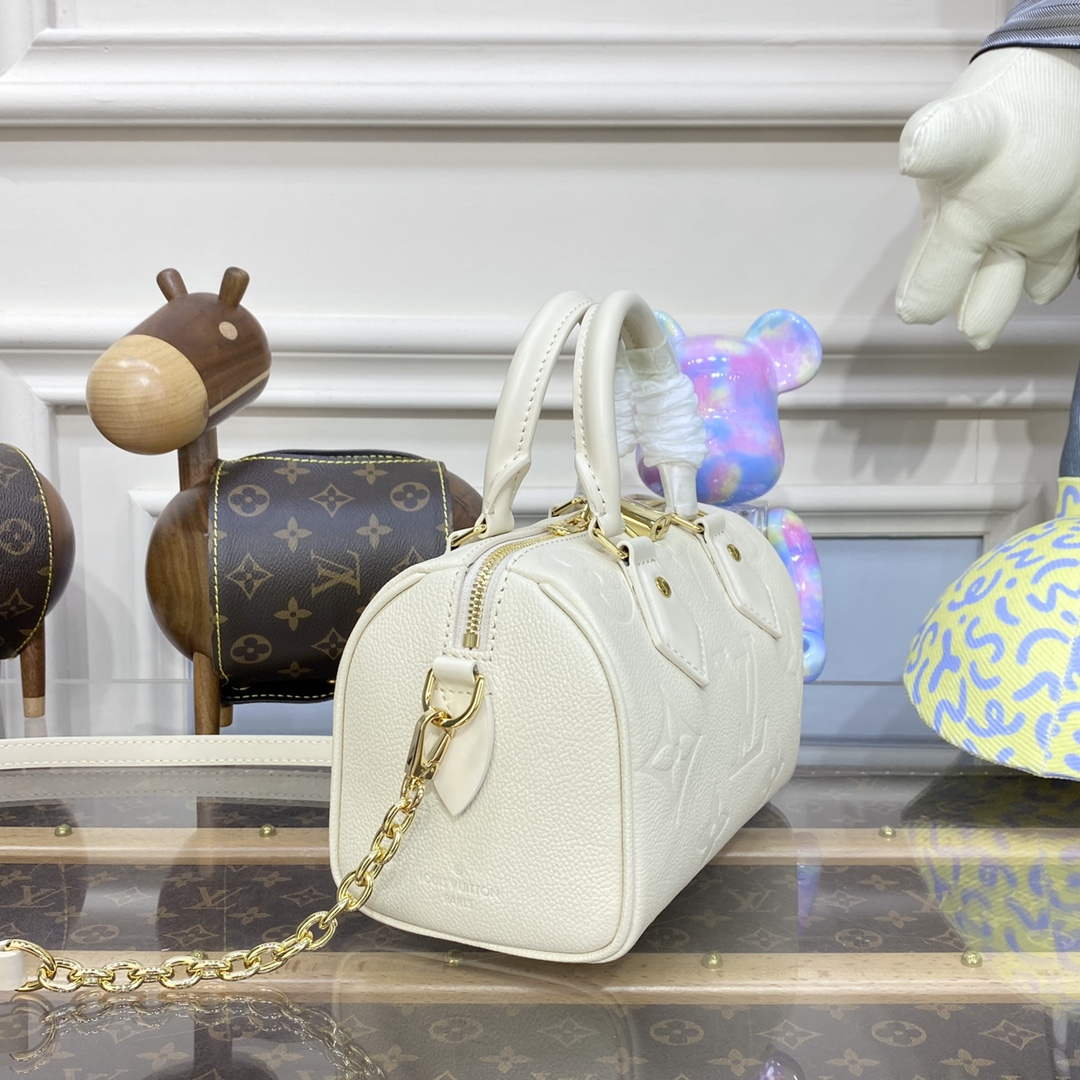 LV M58953 Louis Vuitton Speedy Bandouliere 20 Bag White - Default Title - View 3