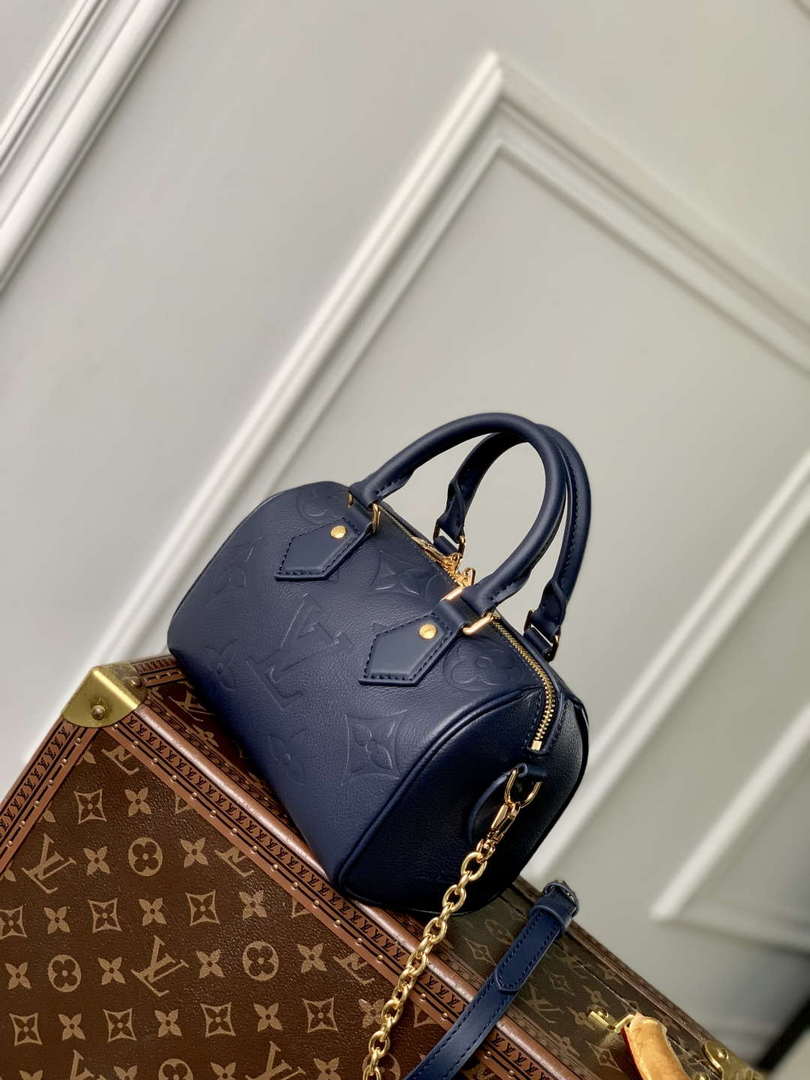 LV M58953 Louis Vuitton Speedy Bandouliere 20 Handbag Dark Blue - Default Title - View 2