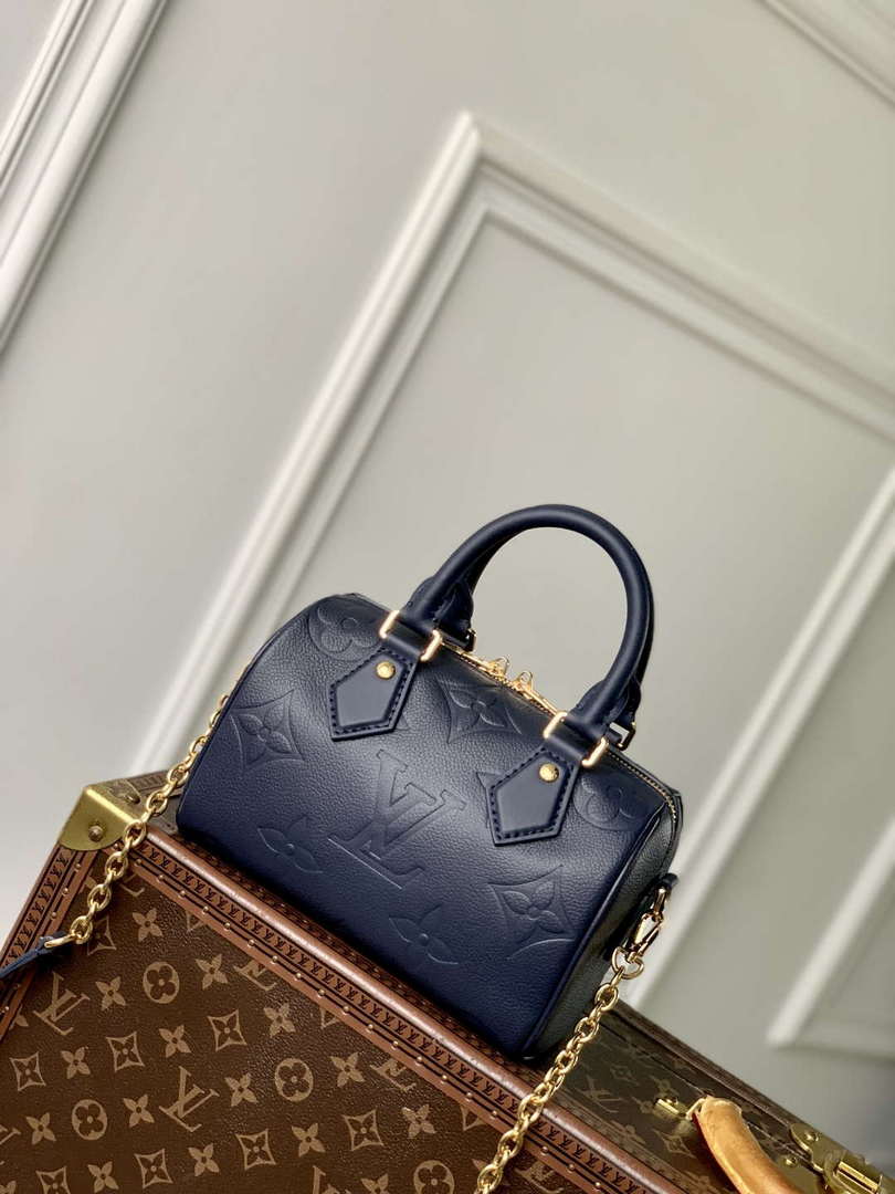LV M58953 Louis Vuitton Speedy Bandouliere 20 Handbag Dark Blue