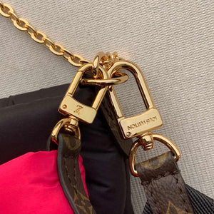 LV M58980 Louis Vuitton Maxi Multi Pochette Accessoires Bag M58977 Black and Fuchsia - Default Title - View 5