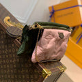 LV M58977 Louis Vuitton Maxi Multi Pochette Accessoires Bag M58980 Green and Pink - Default Title - View 1