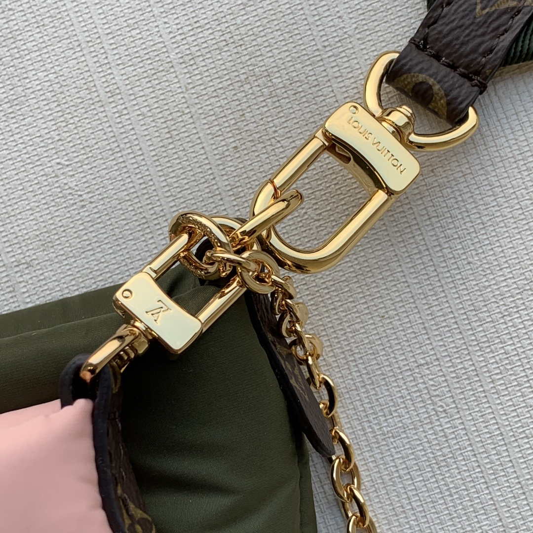 LV M58977 Louis Vuitton Maxi Multi Pochette Accessoires Bag M58980 Green and Pink - Default Title - View 5