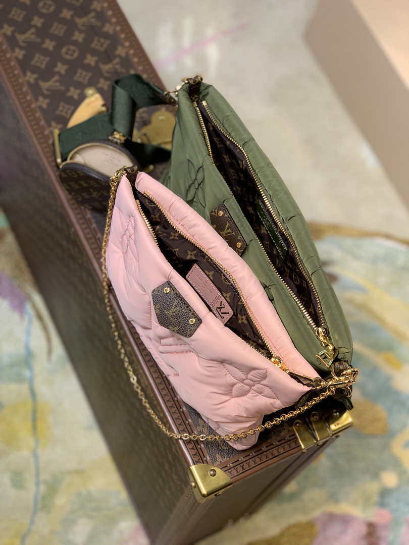 LV M58977 Louis Vuitton Maxi Multi Pochette Accessoires Bag M58980 Green and Pink - Default Title - View 8