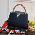 LV M59021 Louis Vuitton Capucines MM Handbag Black - Default Title - View 1