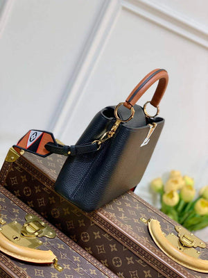 LV M59021 Louis Vuitton Capucines BB Handbag Black - Default Title - View 4