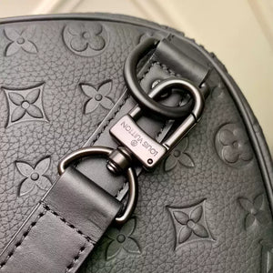 LV M59025 Louis Vuitton Keepall Bandouliere 50 Travel Bag Monogram taurillon leather Black - Default Title - View 7