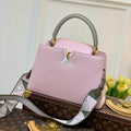 LV M59060 Louis Vuitton Capucines MM Handbag Rose Beige - Default Title - View 1