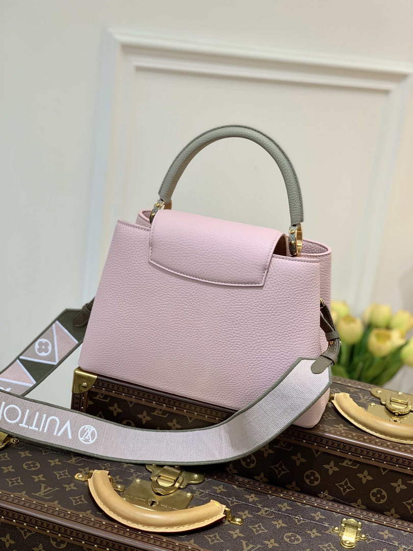 LV M59060 Louis Vuitton Capucines MM Handbag Rose Beige - Default Title - View 2