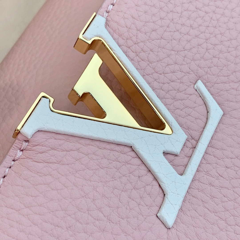 LV M59060 Louis Vuitton Capucines MM Handbag Rose Beige