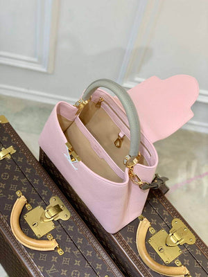 LV M59060 Louis Vuitton Capucines MM Handbag Rose Beige - Default Title - View 8