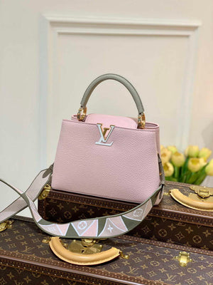 LV M59061 Louis Vuitton Capucines BB Handbag Rose Beige - Default Title - View 1