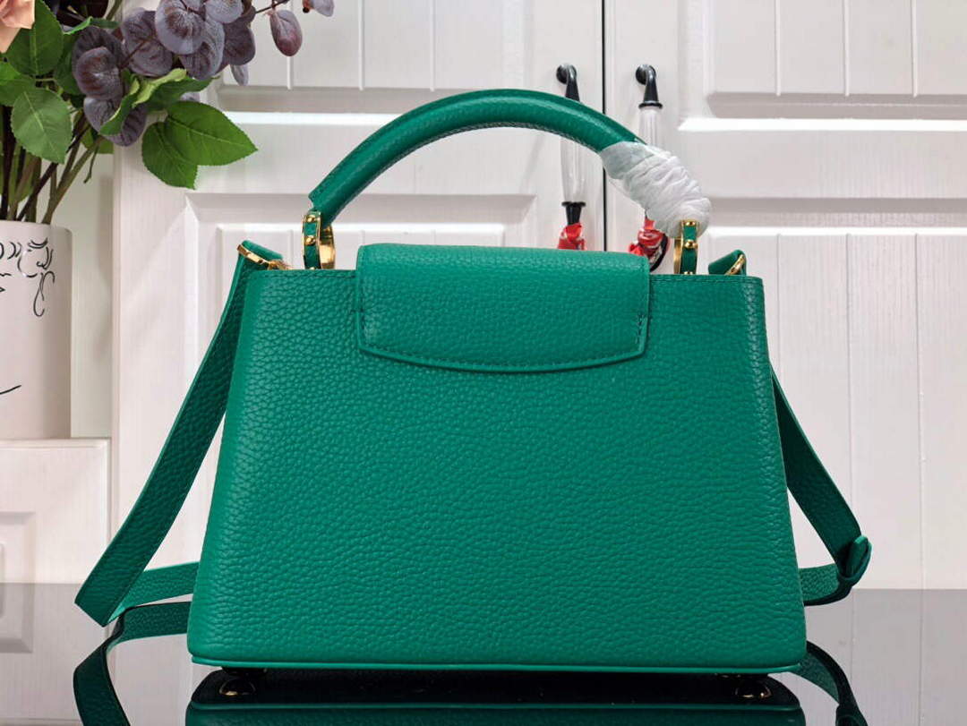 LV M59066 Louis Vuitton Capucines BB Handbag Green - Default Title - View 3