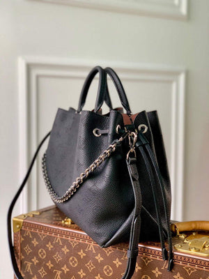 LV M59200 Louis Vuitton Bella Tote Mahina Black - Default Title - View 3