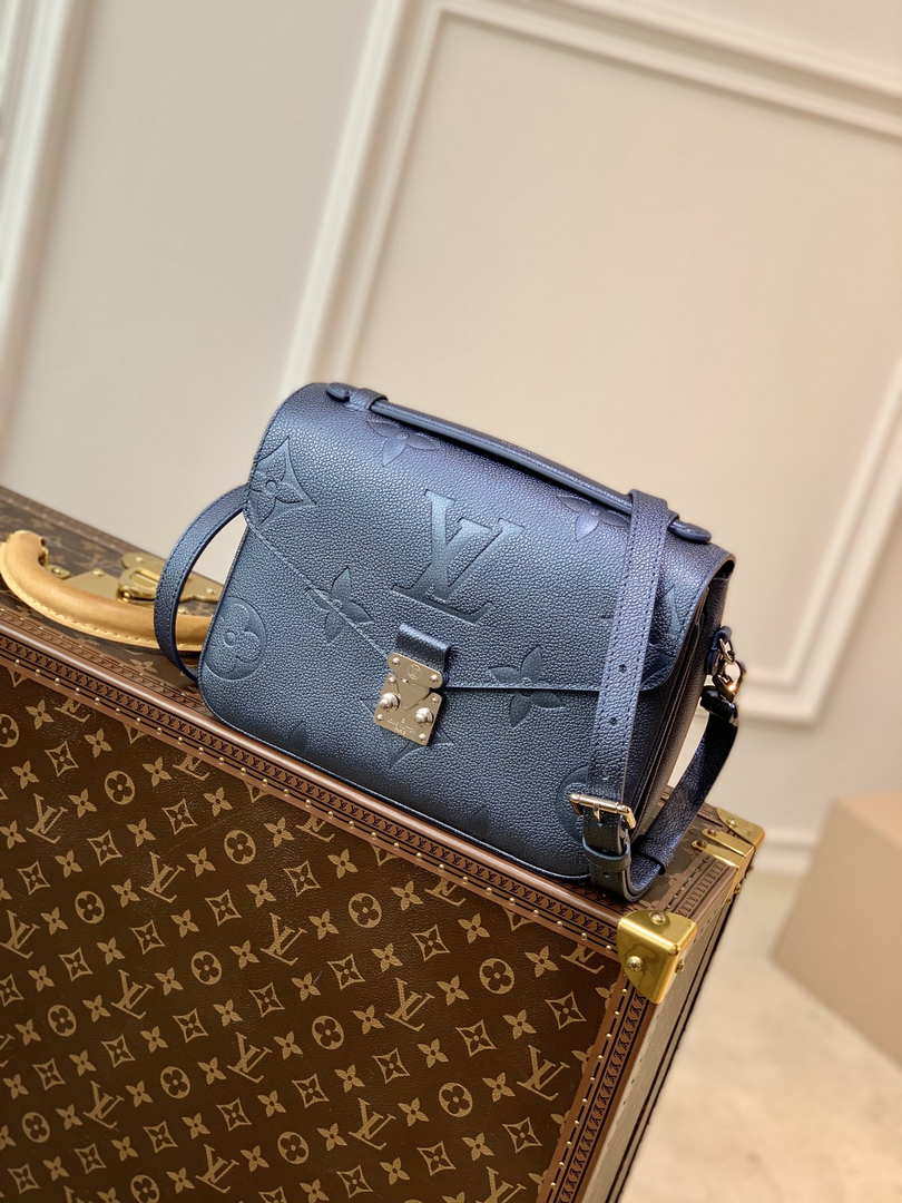 LV M59211 Louis Vuitton Empreinte Pochette Metis M41487 Navy Blue Sliver - Default Title - View 1
