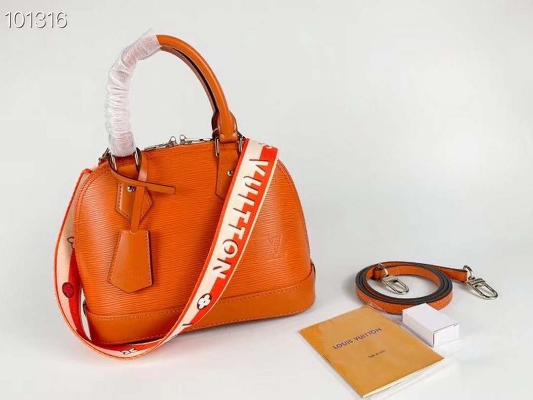LV M59217 Louis Vuitton Alma BB Epi Handbag Orange - Default Title - View 2