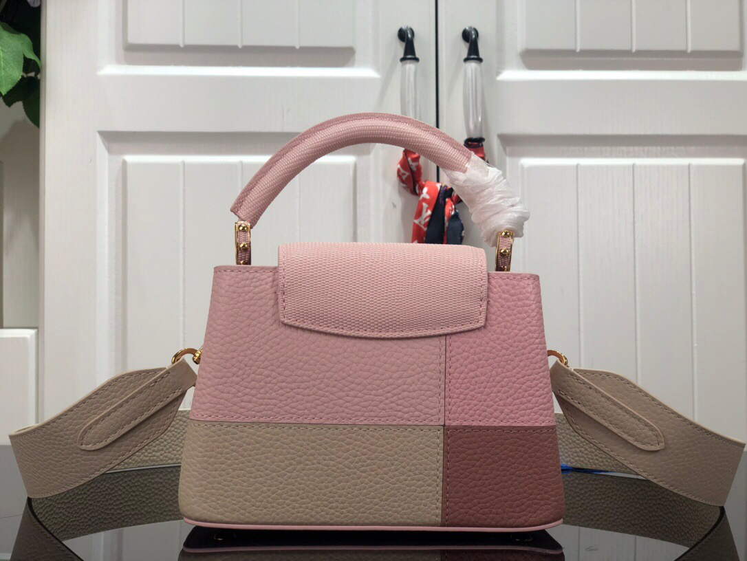 LV M59268 Louis Vuitton Capucines Mini Handbag M59269 Rose - Default Title - View 3
