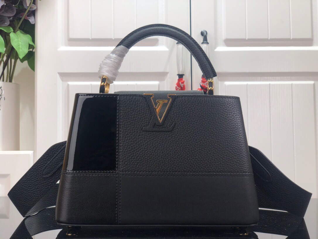 LV M59269 Louis Vuitton Capucines BB Handbag Black - Default Title - View 1