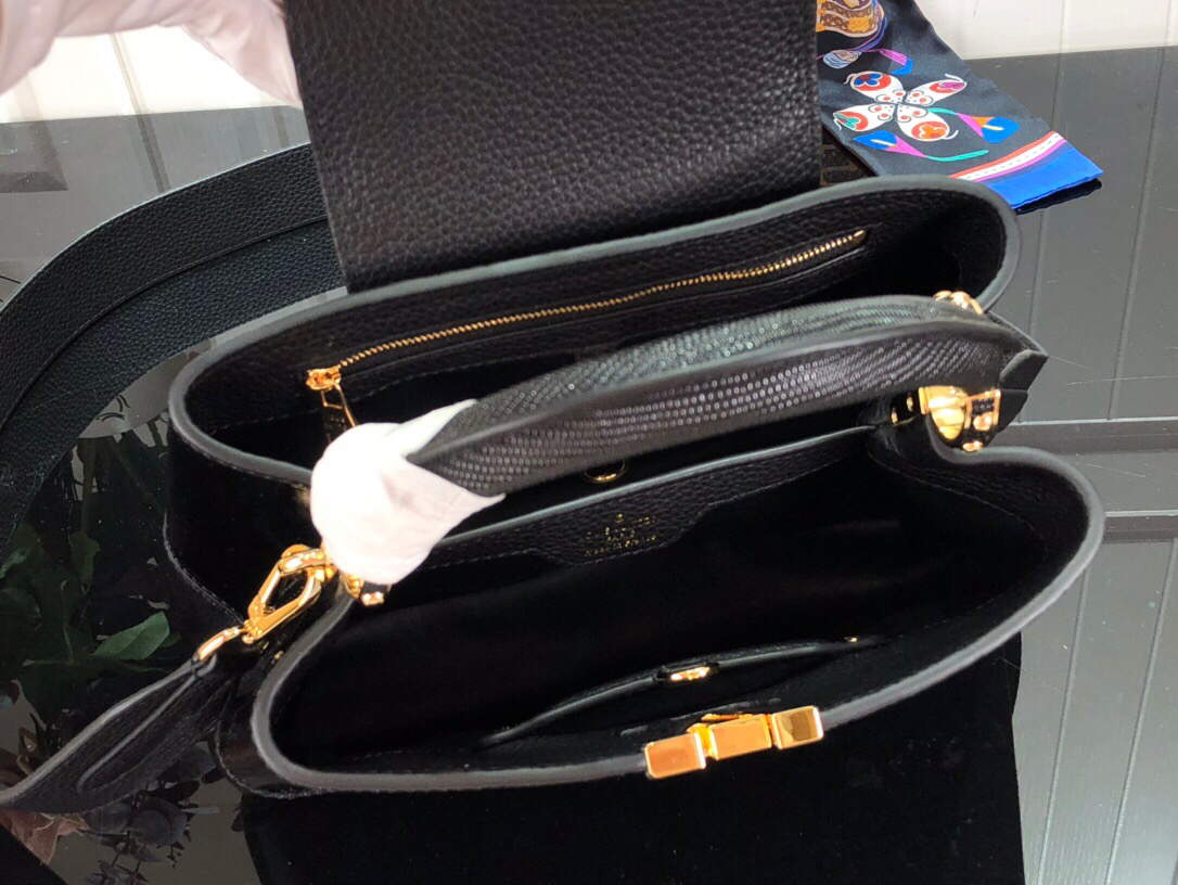 LV M59269 Louis Vuitton Capucines BB Handbag Black - Default Title - View 7