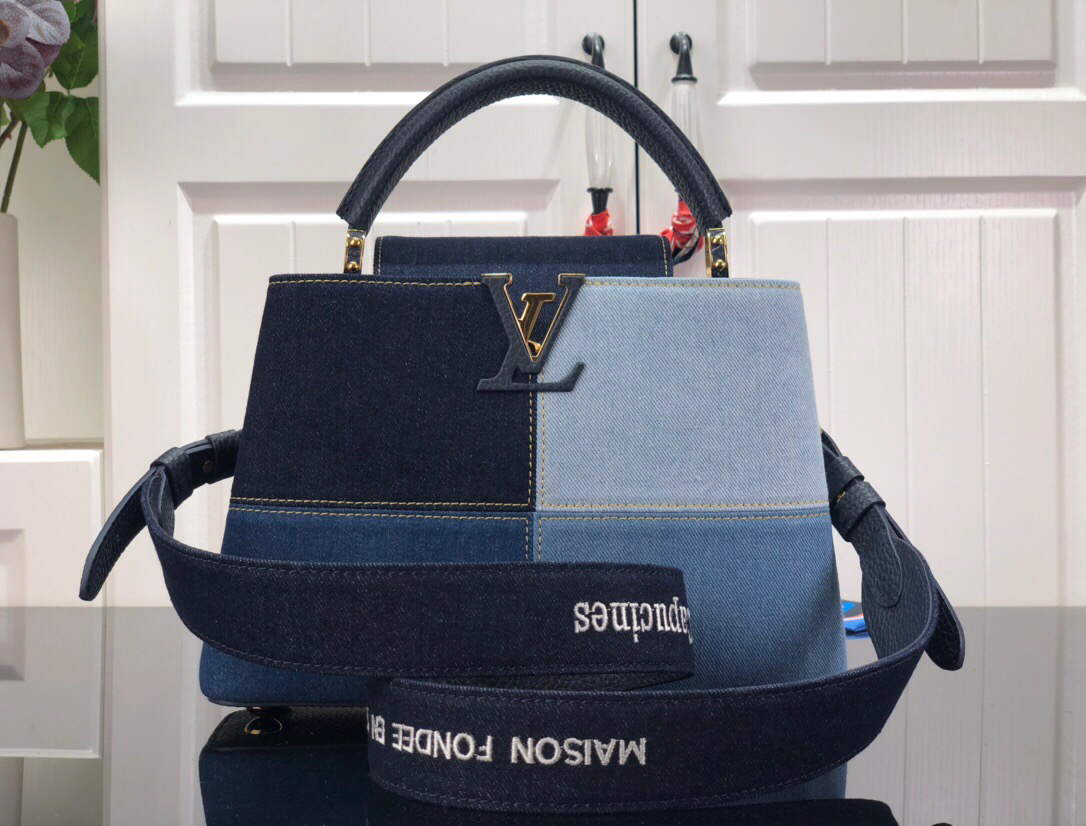 LV M59269 Louis Vuitton Capucines BB Handbag Blue - Default Title - View 1
