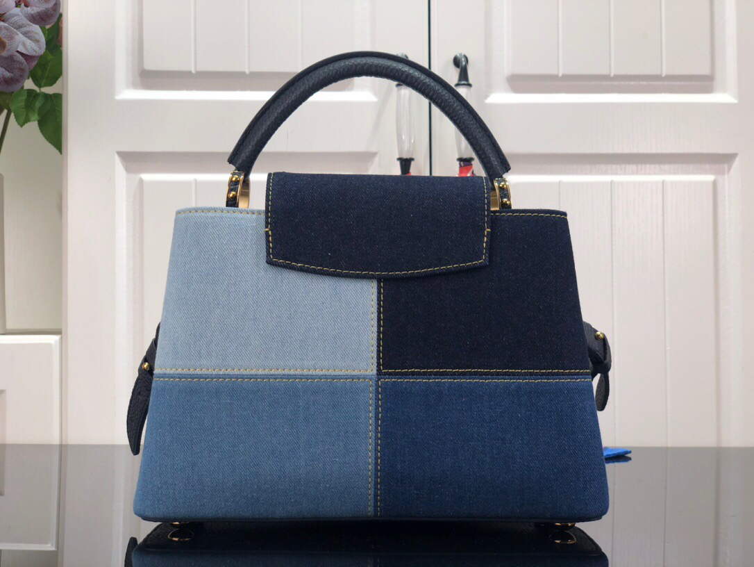 LV M59269 Louis Vuitton Capucines BB Handbag Blue - Default Title - View 3