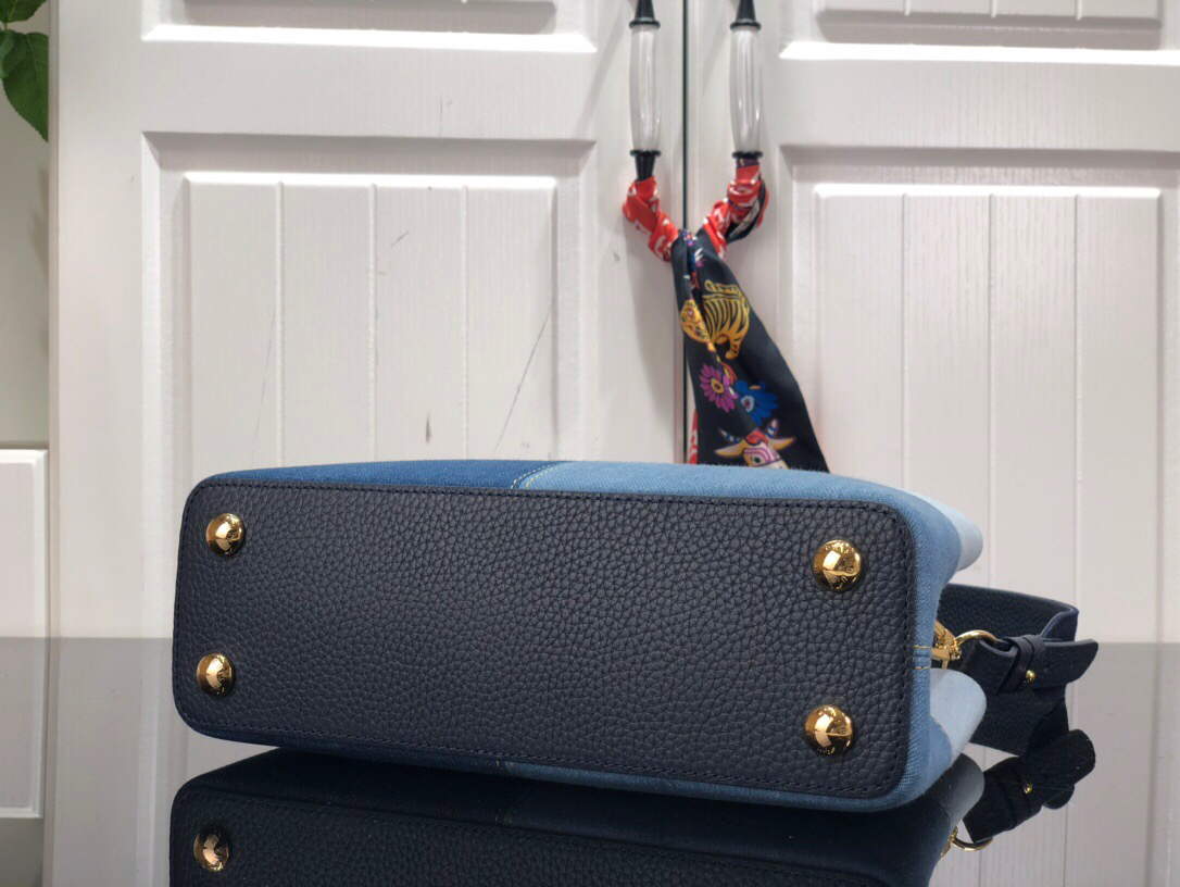 LV M59269 Louis Vuitton Capucines BB Handbag Blue - Default Title - View 7