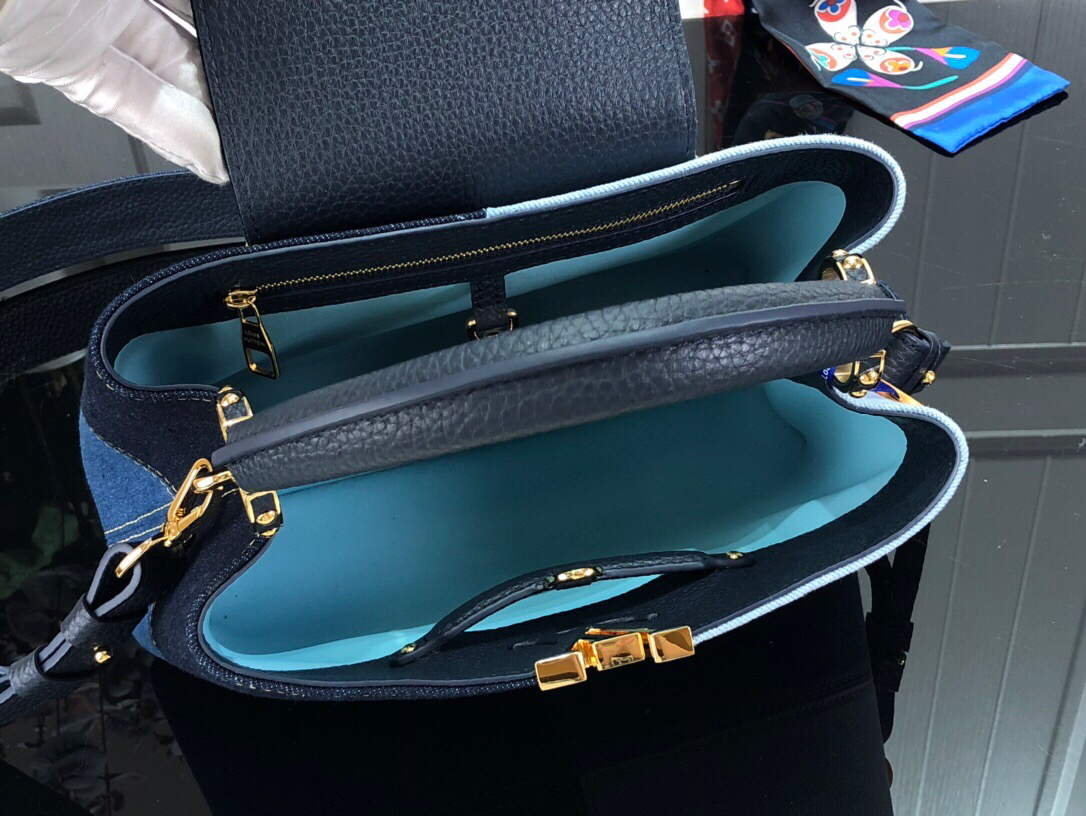 LV M59269 Louis Vuitton Capucines BB Handbag Blue - Default Title - View 9