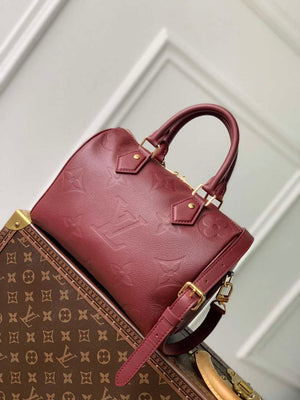 LV M59273 Louis Vuitton Speedy Bandouliere 25 Handbag Wine Red - Default Title - View 2