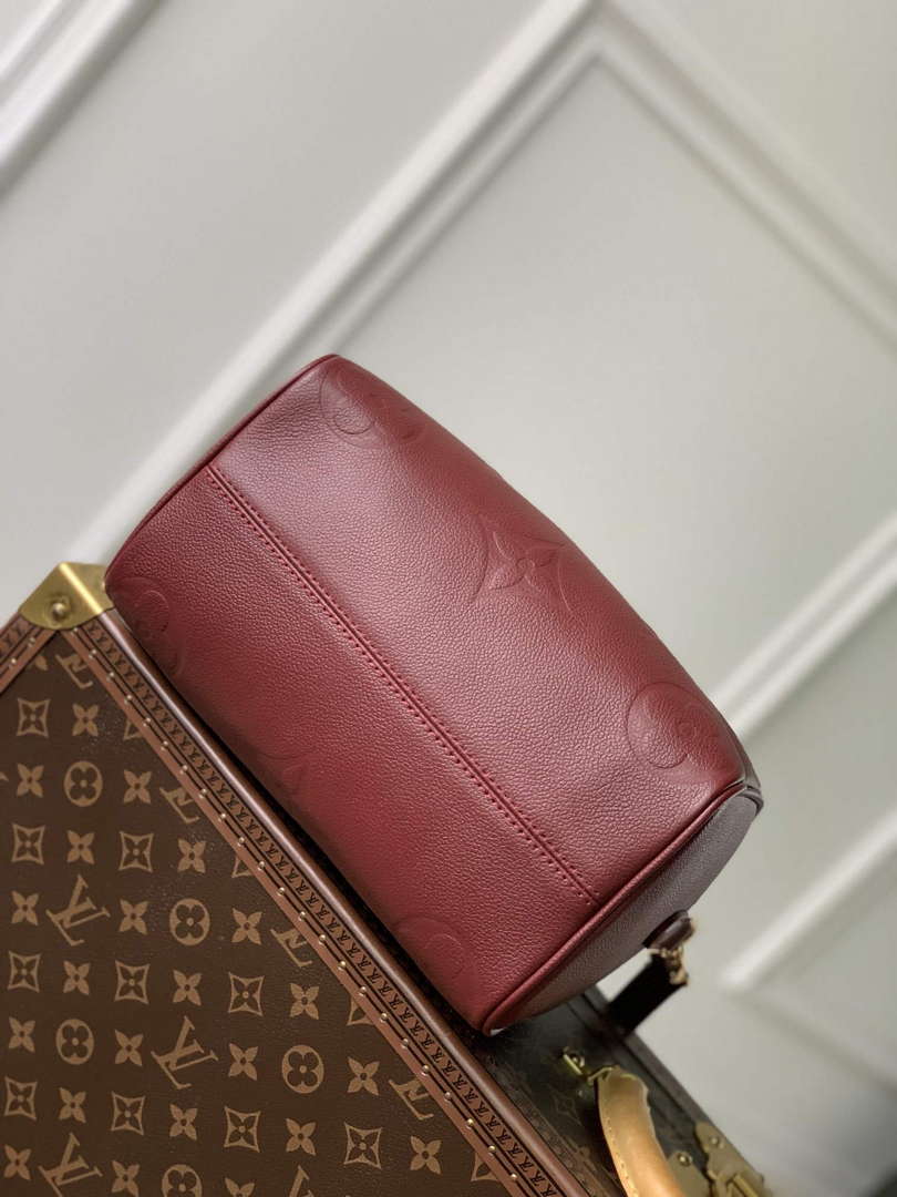LV M59273 Louis Vuitton Speedy Bandouliere 25 Handbag Wine Red
