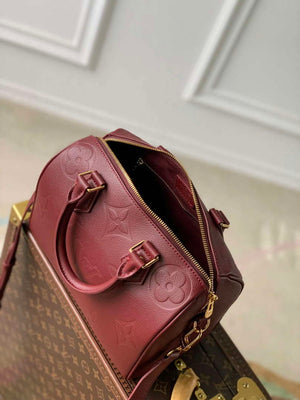 LV M59273 Louis Vuitton Speedy Bandouliere 25 Handbag Wine Red - Default Title - View 7
