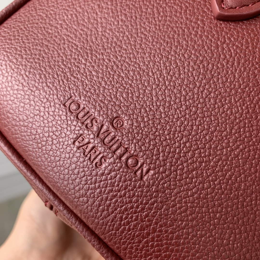 LV M59273 Louis Vuitton Speedy Bandouliere 25 Handbag Wine Red