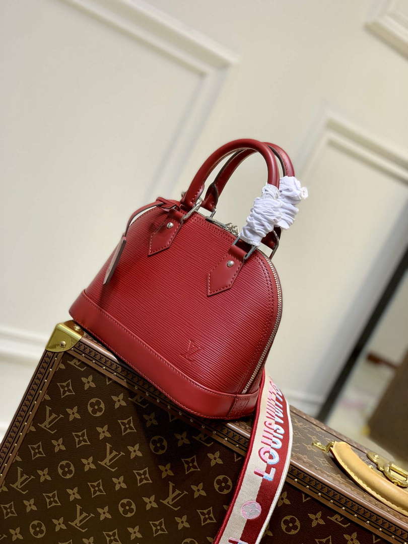 LV M59345 Louis Vuitton Alma BB Bag Red - Default Title - View 3