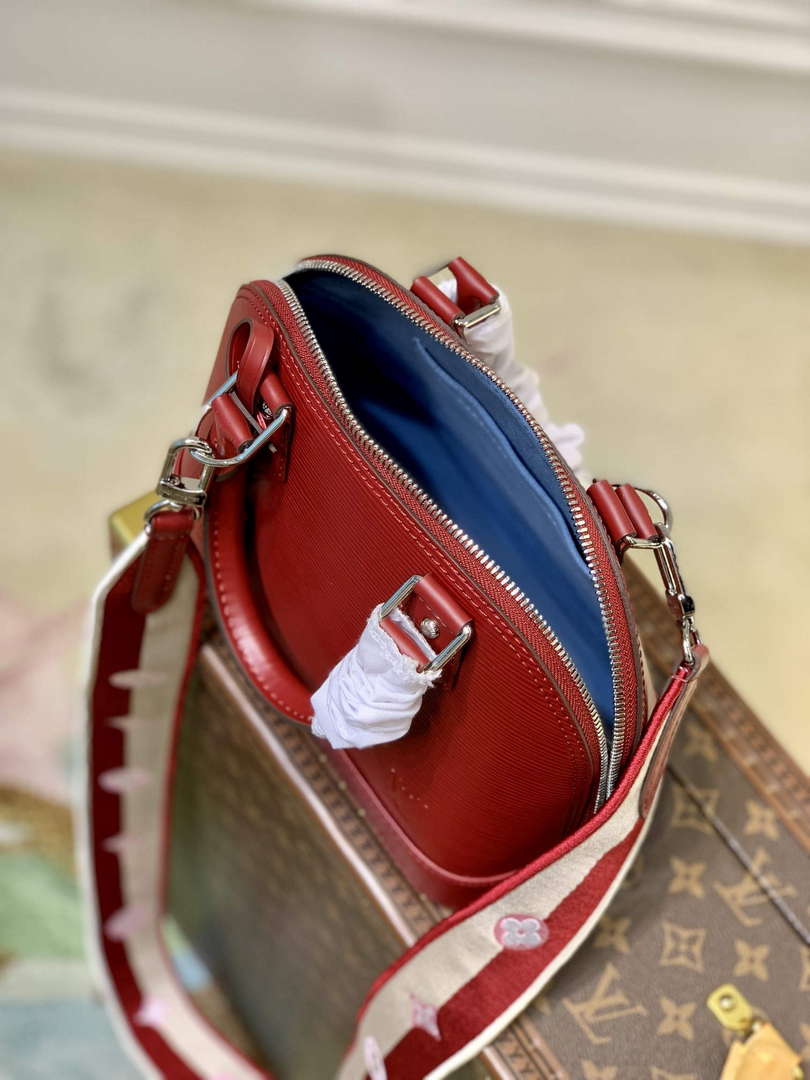 LV M59345 Louis Vuitton Alma BB Bag Red - Default Title - View 9