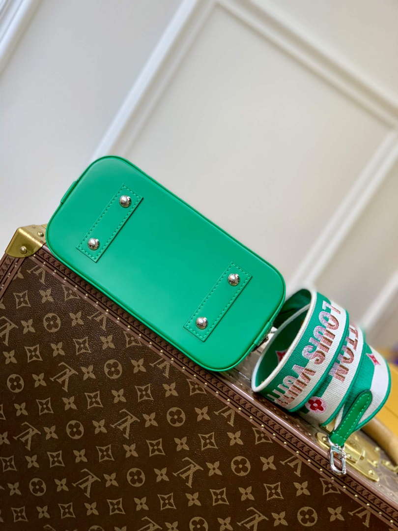 LV M59357 Louis Vuitton Alma BB Bag Serpentine Green - Default Title - View 3