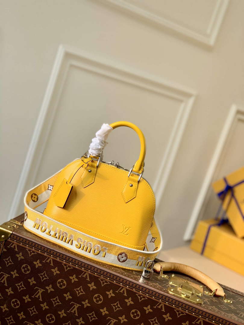 LV M59358 Louis Vuitton Alma BB Bag Sunflower Yellow - Default Title - View 1