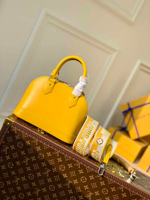 LV M59358 Louis Vuitton Alma BB Bag Sunflower Yellow - Default Title - View 2
