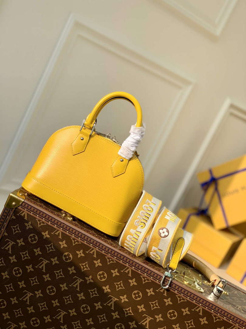 LV M59358 Louis Vuitton Alma BB Bag Sunflower Yellow - Default Title - View 2