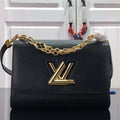 LV M59402 Louis Vuitton Twist MM Epi Grained Leather Black - Default Title - View 1