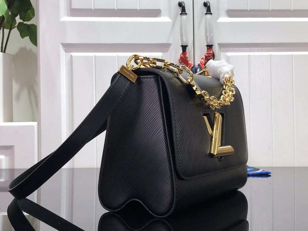 LV M59402 Louis Vuitton Twist MM Epi Grained Leather Black - Default Title - View 2