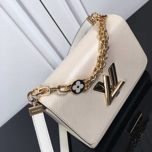 LV M59403 Louis Vuitton Twist MM Epi White Grained Leather - Default Title - View 3
