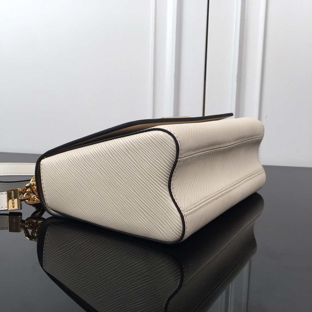 LV M59403 Louis Vuitton Twist MM Epi White Grained Leather - Default Title - View 7