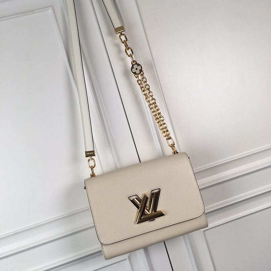 LV M59403 Louis Vuitton Twist MM Epi White Grained Leather - Default Title - View 9
