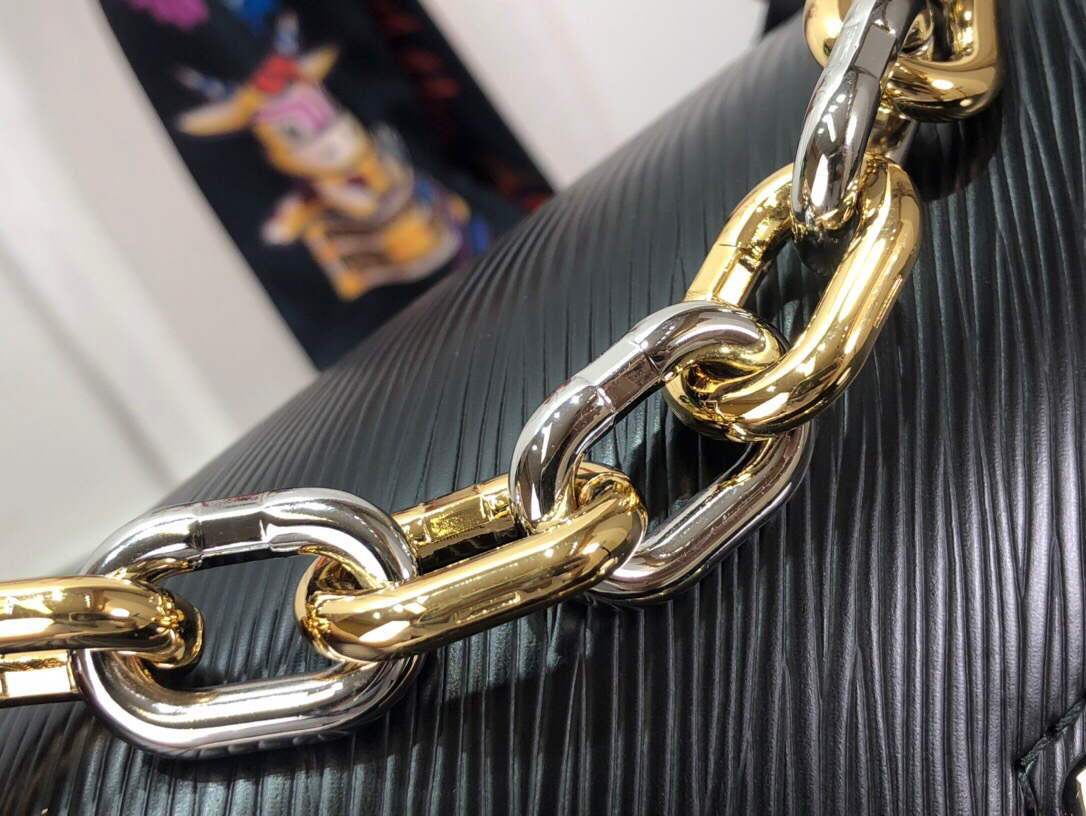 LV M59411 Louis Vuitton Twist MM Black - Default Title - View 6
