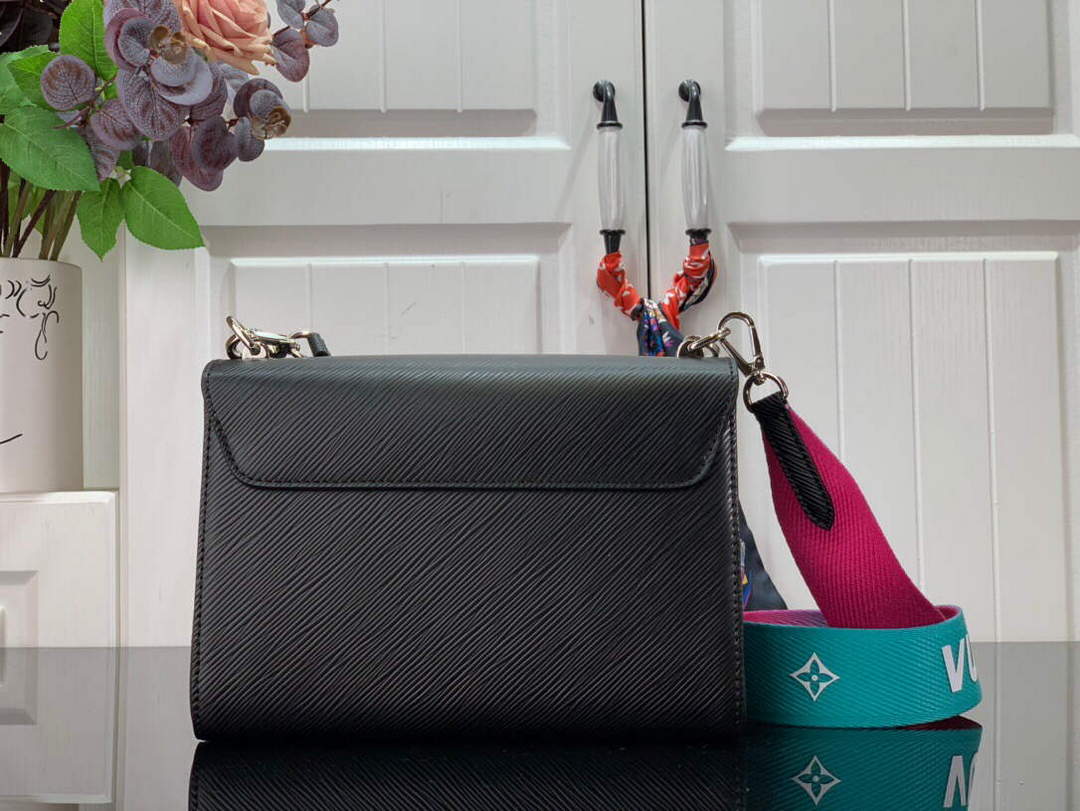 LV M59416 Louis Vuitton Twist MM Epi leather Handbag Black - Default Title - View 3