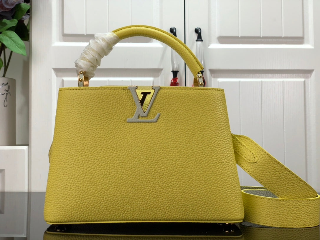 LV m59434 Louis Vuitton Capucines BB Handbag Yellow - Default Title - View 1
