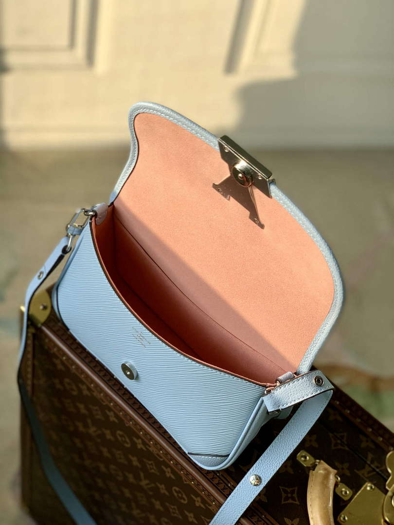 LV M59461 Louis Vuitton Buci Handbag Epi Leather Cloud Blue - Default Title - View 8