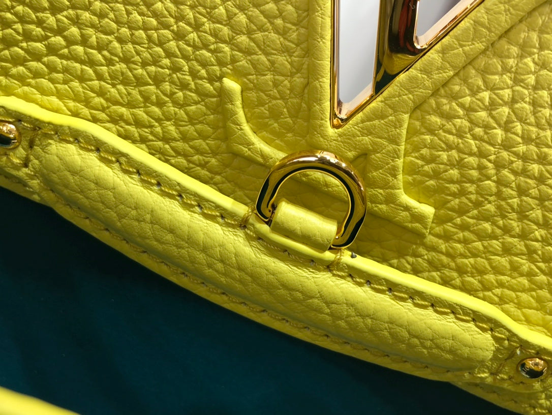 LV M59468 Louis Vuitton Capucines BB Handbag Snow White and Cedrat - Default Title - View 6