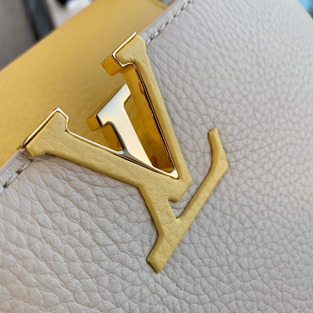 LV M59512 Louis Vuitton Capucines BB Bag Cr¨¨me Beige / Plume Yellow